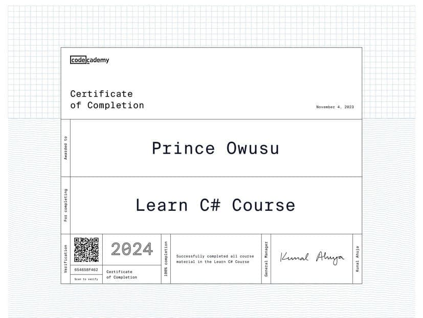 C# certificate