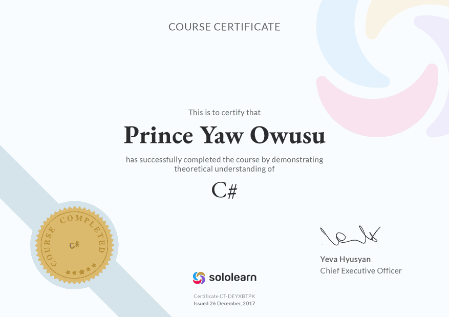 C# certificate