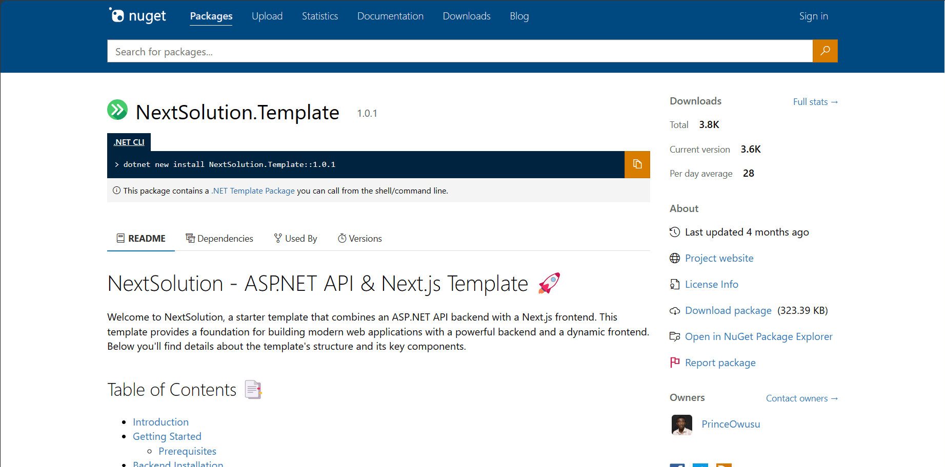 NextSolution.Template project preview